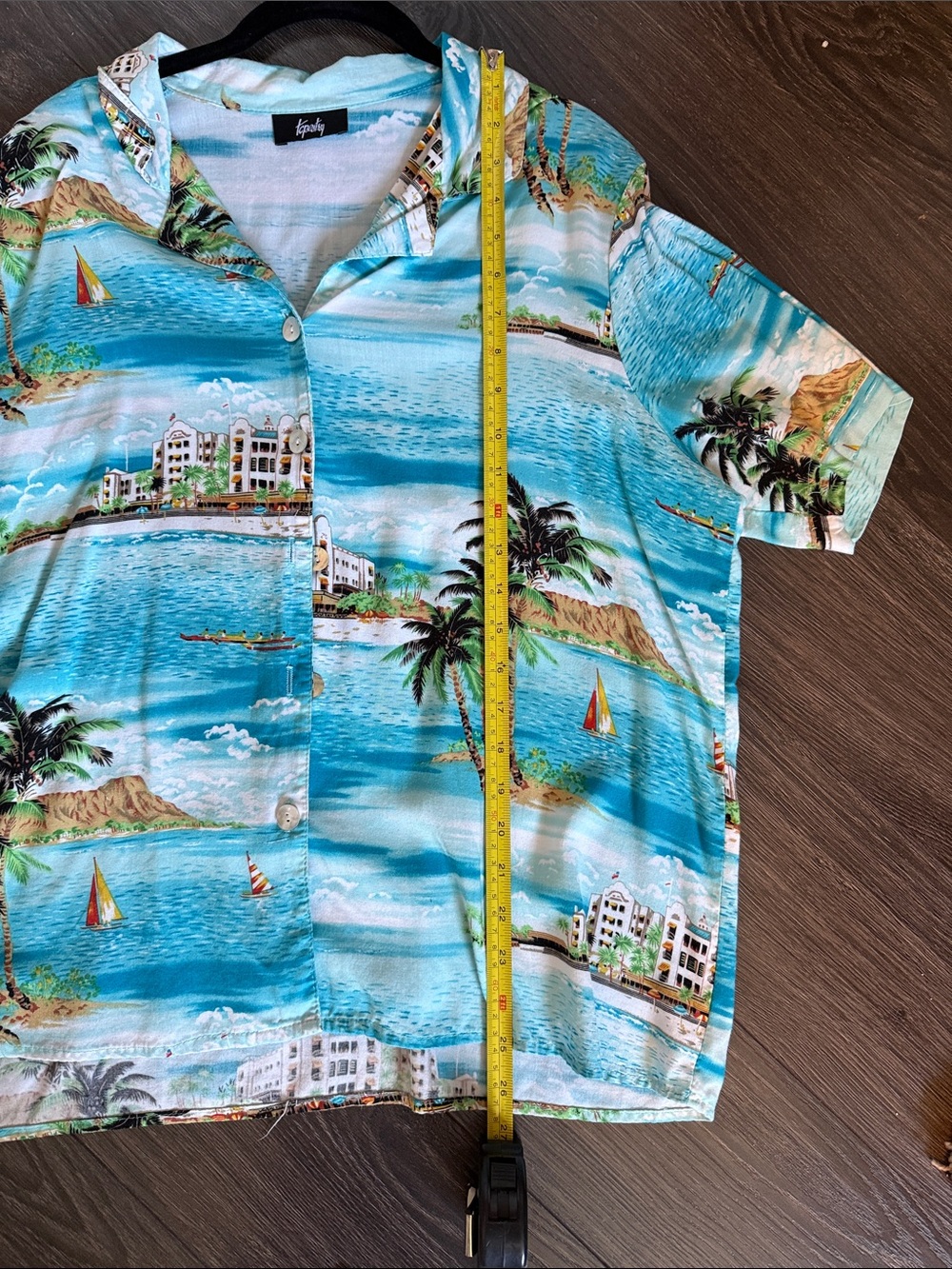 Vintage Tropical Blue Hawaiian Shirt - Picture 3 of 3